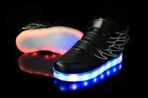 Hip-Hop Soft Light Weight Leisure Sports Breathable LED Shoes Kids with Multi Sizes